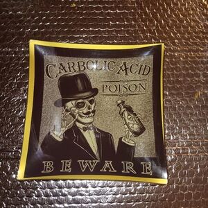 Vintage Style Carbolic Acid Decorative Trinketo Plate